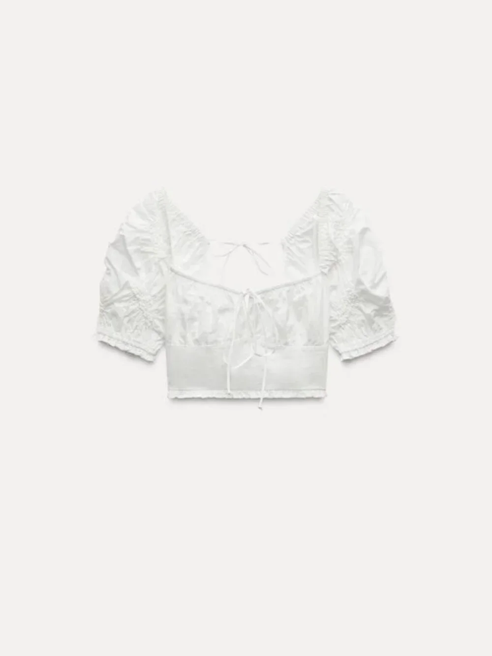 ZARA COTTON OPEN BACK MILKMAID TOP
